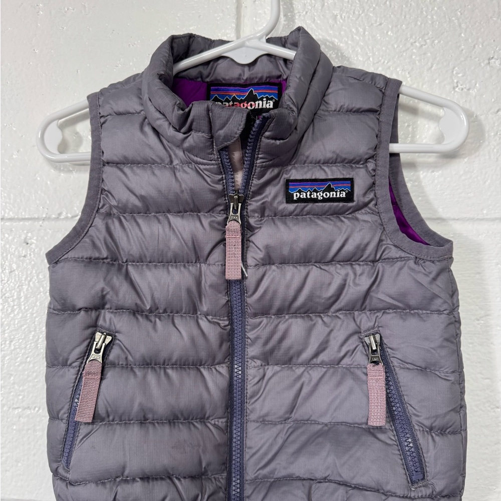 Patagonia Gray Puffer Vest 3-6m